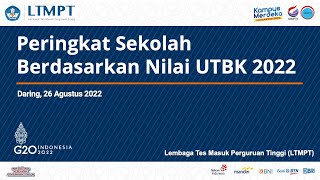 PERINGKAT SEKOLAH BERDASARKAN NILAI UTBK 2022 [upl. by Audrit]