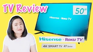 Hisense Roku 50 Inch Smart 4K HDR LED TV Review  KC Mum Life [upl. by Ellehsat377]