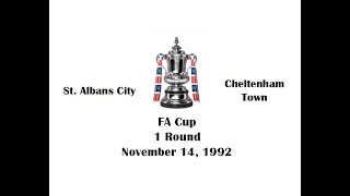 FA Cup 19921993 1 Round St Albans City  Cheltenham Town  12 Highlights [upl. by Domel]