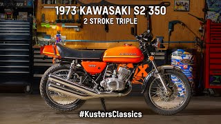 1973 KAWASAKI S2 350  2 Stroke Triple [upl. by Wescott]