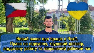 Зміни Трудового кодексу Чехії Відпустка для DPP та DPČ Робота з дому скороченний день для батьків [upl. by Enaujed651]