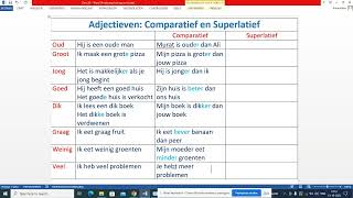 Ders 28 Hollandaca Sıfatlarda Karşılaştırma ve Üstünlük Adjectieven Comparatief en Superlatief [upl. by Isteb649]