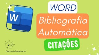 Word  Bibliografia Automática e Citações [upl. by Rogerson]