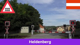 Železniční přejezdBahnübergang Heldenberg A  1492023 [upl. by Ecirpac]