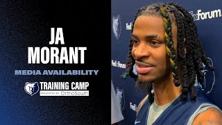 Ja Morant  2024 Memphis Grizzlies Training Camp Media Availability [upl. by Notyrb]