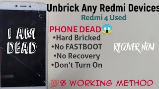 UnBrick your Redmi Device  Dead Phone  Downgrade Miui Without Bootloader Unlock  Hard Brick Redmi [upl. by Egwan]