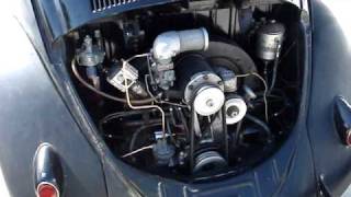 36hp VW engine with Judson supercharger  more in 1956 oval ragtop [upl. by Vyner569]