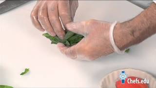 How to Chiffonade Basil [upl. by Coffey]