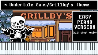 Undertale OST SansGrillbys PIANO TUTORIAL  SHEET MUSIC [upl. by Gresham]