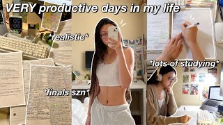 STUDY VLOG  the MOST productive days in my life  finals week vlog lots of note taking amp more [upl. by Yrelle]