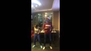 Mbalz and Killa Kau dance to Tholukuthi inside 947 Highveld Radio Studio [upl. by Rezeile793]