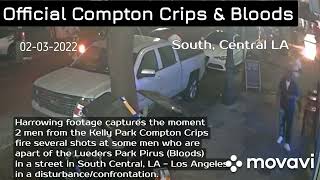 LA Gang Wars 02032022 Kelly Park Compton Crips shoot Lueders Park PiruBloods in South Central LA [upl. by Cannell678]