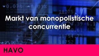 Markt van monopolistische concurrentie  Economie voor havo  Markt amp Overheid [upl. by Necyrb]