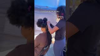 Braider tip🦋braidedhairstyleshairstyleshairstylistneatbraidslosangelesknotlessbraidsbraids [upl. by Klinger]