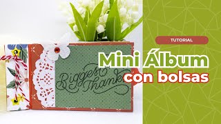 📒 TUTORIAL Cómo HACER un MINI ÁLBUM con BOLSAS DE PAPEL  Aprovecha los retazos de papel [upl. by Slaughter]