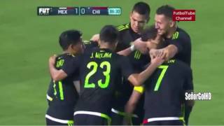 Todos los goles Mexico vs Chile 10 Amistoso 2016 [upl. by Laehplar]