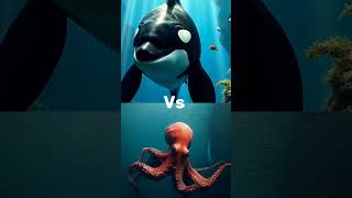 Killer Ocra whale Vs megalodon Vs  dolphin turtle octopus shark sea animal [upl. by Nissensohn]