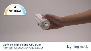 Sylvania 26W Triple Tube CFL Bulb CF26DTEIN835ECO [upl. by Gayleen]