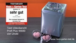 Testvideo Eismaschine Profi Plus 48880 von Unold [upl. by Awjan]