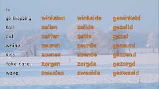 Dutch verbs 16 b List of weak verbs PZ  150 weak verbs  Lijst zwakke werkwoorden [upl. by Nyrehtac]