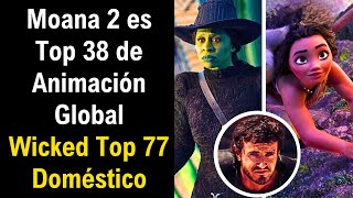 Moana 2 supera a Como Entrenar a tu Dragon 2 Wicked es Top 77 en Taquilla Domestica Gladiador 2 [upl. by Pudens]