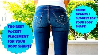 The BEST Pocket PlacementJeans for Your Body Shape  Jalisas Fashion Files [upl. by Ilah]