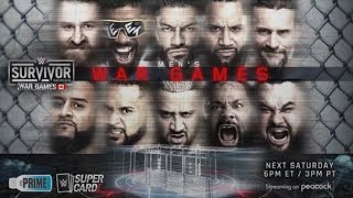 WWE Survivor Series War Games 2024 Mens War Games Official Match Card [upl. by Llieno]