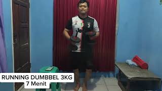 7 menit Bakar Lemak Running Dumbbel Olahraga Mudah di Rumah diet olahraga running bakarlemak [upl. by Atinrev]