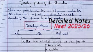 Excretory Products amp Its Elimination class 11 NEET Detailed NotesCBSE  NEET 20252026 [upl. by Hulton]