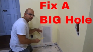 How To Fix A BIG Hole In The Wall [upl. by Arreic755]