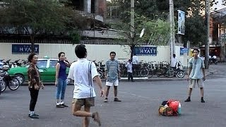 Ho Chi Minh City  Foot badminton [upl. by Ayotnahs388]