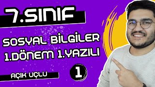 7Sınıf Sosyal Bilgiler 1Dönem 1Yazılı  AÇIK UÇLU SORULAR [upl. by Manda]