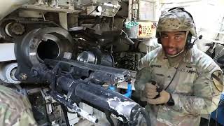 GUN CREWSA Closer Look Inside US Army M109A7 Paladin SelfPropelled Howitzer [upl. by Allister]