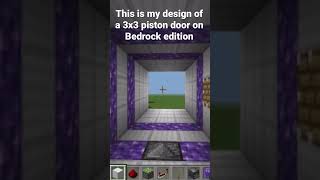 3x3 piston door bedrock Minecraft [upl. by Cheng]