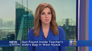 Gun Found In Teachers Aides Bag In West Nyack [upl. by Catlee471]