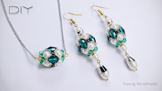 Beaded beads diy Free beading tutorial Jewelry making [upl. by Iline486]