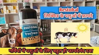 Restobal vet Liquid Herbal Immunomodulator Anistressor and Rejuvenator veterinary in use in Hindi [upl. by Nannie]