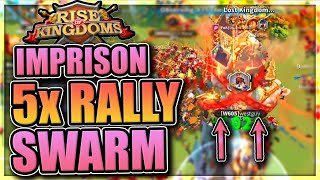 190M Imprisoned  5x Rally in Rise of kingdoms JawDropping KvK City Attacks [upl. by Fawcett]