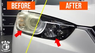 HOW TO RESTORE HEADLIGHTS  QUICK amp EASY NO TOOLS [upl. by Hiro]