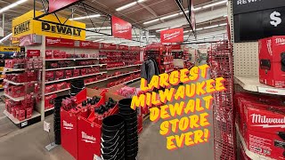 LARGEST Milwaukee and Dewalt Store Ive Ever Seen  Fleet Farm Tool Store Tour [upl. by Idnod31]