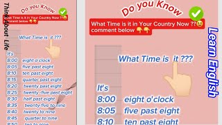 Telling the Time in English🕛  Time in English  learn English  Time zone time clockaboutLife [upl. by Acirema242]