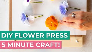 Quick Flower Press DIY Easy Steps [upl. by Brey]