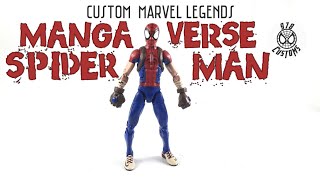 Custom Mangaverse Spiderman Marvel Legends SpiderMan 6quot action figure review [upl. by Herold]