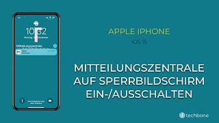 Zugriff auf Mitteilungszentrale auf dem Sperrbildschirm  Apple iPhone iOS 15 [upl. by Netty]