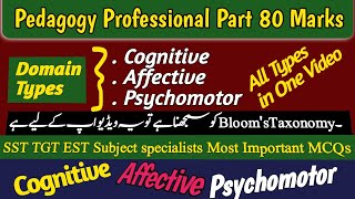 Blooms Taxonomy All three Domains in one Video  Cognitive Affective Psychomotor Domain Lecture [upl. by Arahsak873]