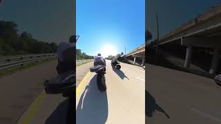 2023 S1000RR vs Stretched 2017 GSXR1000R Race [upl. by Charlena]