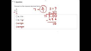 Fractions to Decimals Conversion Solution 7 [upl. by Shelton]