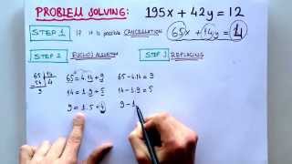 5mins LINEAR DIOPHANTINE EQUATION BY USING EUCLIDS ALGORTIHM  Tonguc Akademi [upl. by Tootsie]