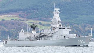 HNLMS Van Amstel F831 on the River Clyde [upl. by Nawuj]