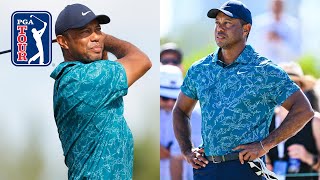 Tiger Woods shoots 2under 70  Round 2  Hero  2023 [upl. by Nasho]